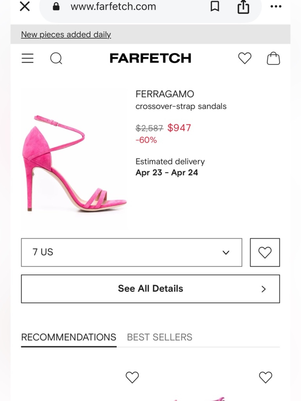 🩷🩷🩷Ferragamo Pink Suede Crossover Sandals – Iconic Statement Heels 🩷🩷🩷 BNWT